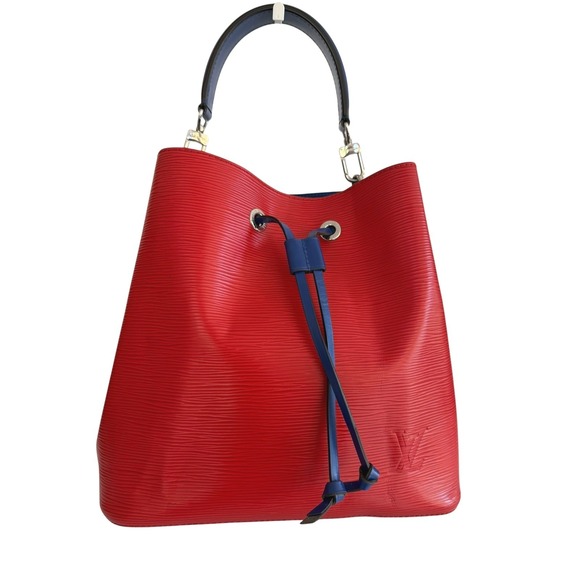 Louis Vuitton Handbags - Louis Vuitton NeoNoe MM Epi Leather Red Blue Bucket Bag Shoulder Crossbody